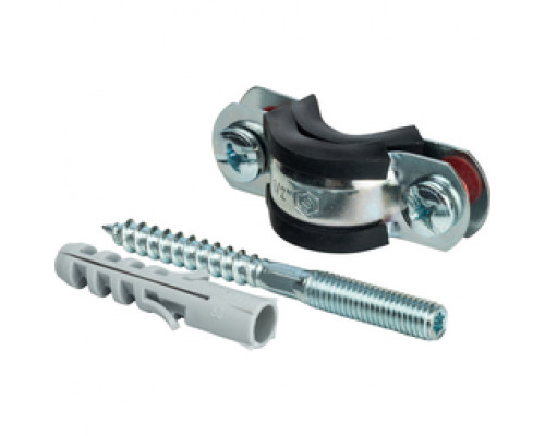 Хомут для труб,компл.хомут+шпил.шуруп+дюбель пласти.ф 4" (107-116) купить с доставкой