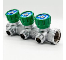 Коллектор хромированный регулирующий 3 вых., ф 3/4х1/2 пл. "Zeissler"
