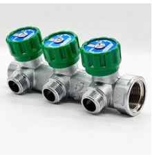 Коллектор хромированный регулирующий 3 вых., ф 3/4х1/2 пл. "Zeissler"