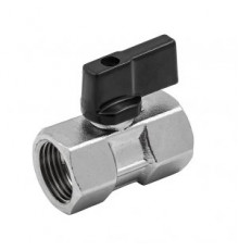 Кран шаровой MINI  В.В,ручка бабочка , прямой STOUT  ф 1/2"