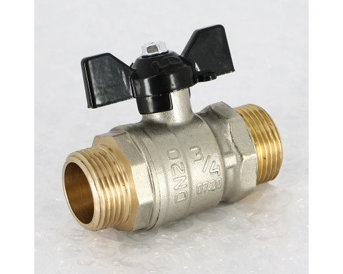 Кран шаровой полнопроходной, Н/Н, ручка бабочка 3/4" Pride LD купить с доставкой