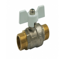 Кран шаровой полнопроходной, Н/Н, ручка бабочка STANDARD  ф 1/2" Tim