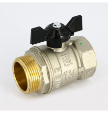 Кран шаровой полнопроходной, В/Н, ручка бабочка 1 1/4" Pride LD 