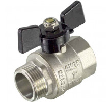 Кран шаровой полнопроходной, В/Н, ручка бабочка 3/4" Tim