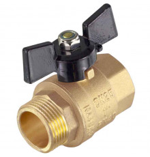 Кран шаровой полнопроходной, В/Н, ручка бабочка ф 3/4" Tim
