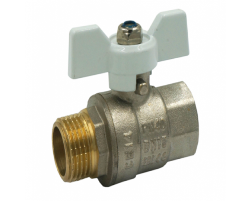 Кран шаровой полнопроходной, В/Н, ручка бабочка STANDARD ф 1/2" Tim купить с доставкой