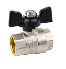 Кран шаровой полнопроходной, В/В, ручка бабочка 1/2" Tim