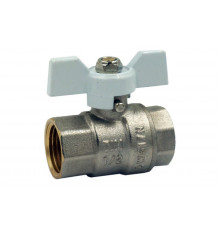 Кран шаровой полнопроходной, В/В, ручка бабочка STANDARD  ф 3/4" Tim