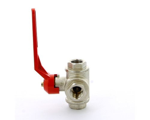 Кран шаровый трехходовой тип L рычаг 1/2" PN 50 Itap IDEAL купить с доставкой