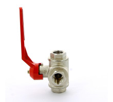Кран шаровый трехходовой тип L рычаг 3/4" PN 50 Itap IDEAL