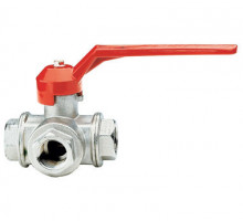 Кран шаровый трехходовой тип Т рычаг 1/2" PN 50 Itap IDEAL
