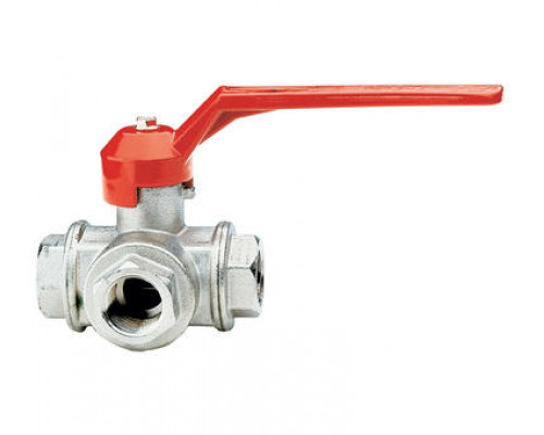 Кран шаровый трехходовой тип Т рычаг 3/4" PN 50 Itap IDEAL купить с доставкой