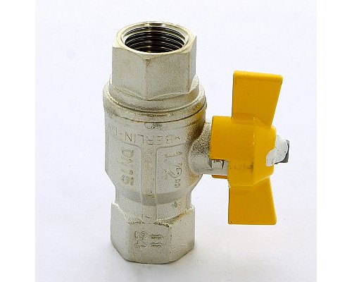 Кран шаровый усиленн для газа, В. В, ручка бабочка BERLI ф 1/2" Itap купить с доставкой