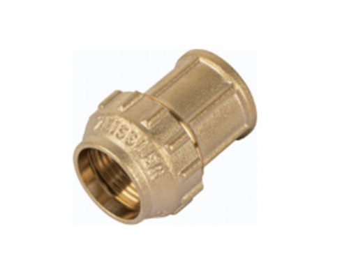 Муфта латунная обжимная для труб ПНД, ф 25х3/4 В. Р. Zeissler купить с доставкой