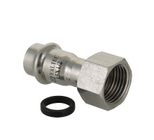 Муфта с накидной гайкой  пресс нержавейка VTi.908, VALTEC ф 22х1/2"