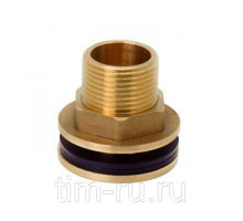 Переходник с фланцем для резервуара (с левой резьбой) ф 1/2",  Tim