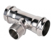 Пресс-тройник из нержавеющей стали с Н. Р. Zeissler ф 28х1/2"х28