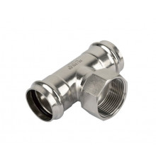 Пресс-тройник из нержавеющей стали с внутр. резьбой Zeissler ф 28х1/2"