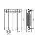 Радиатор биметалл Rifar BASE VENTIL VL 350 x3/4", 7 секции 973вт купить с доставкой