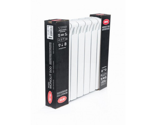 Радиатор биметалл Rifar Monolit VENTIL VR 500 x3/4", 13 секции 2548вт купить с доставкой