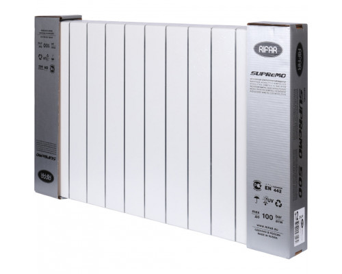 Радиатор биметалл Rifar Supremo 500 x6 секции, 1212вт купить с доставкой
