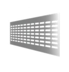 Решетка переточная алюминиевая с анодированным покрытием 480x100Silver
