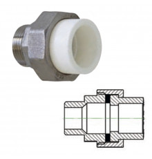 Резьбовое соединение наружное(американка) PP-R 25х1" 