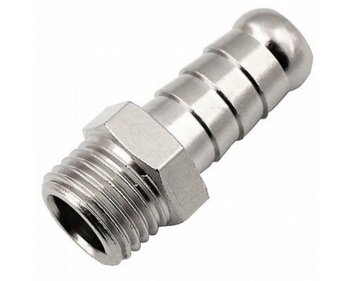 Штуцер Pegas с наружной резьбой 1/4"- елочка 8mm купить с доставкой