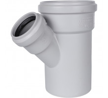 Шумопоглощающая канализация тройник, Ду 110х58, 45° STOUT