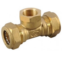 Тройник для трубы из нержавеющей стали ф20х1/2"х20 ВР  Lavita