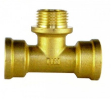 Тройник латунный Tim внут/наруж/внут. резьба 3/4"х3/4"х3/4"