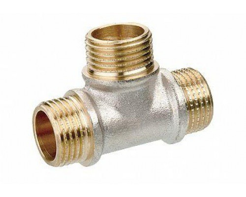 Тройник никелированный Tim наружняя резьба 1/2"х1/2"х1/2" купить с доставкой