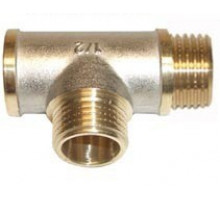 Тройник никелированный Tim внут/наруж/наруж. резьба 1/2"х1/2"х1/2"