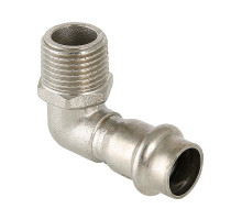 Угол комб. под  пресс нержавейка VTi.953, VALTEC  ф. 15х1/2"  -90*  Н.
