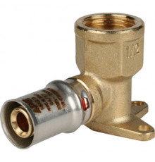 Угольник настенный с креплением, короткий ф 20х1/2"  STOUT