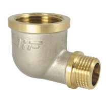 Угол никелированный переходной Tim с внут/наруж резьбой 3/4"х1/2"