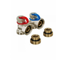 Узел нижнего подключения радиаторов Multiflex 1/2"x3/4" угловой TIM